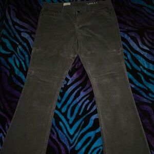 Grey corduroy low rise flare pants